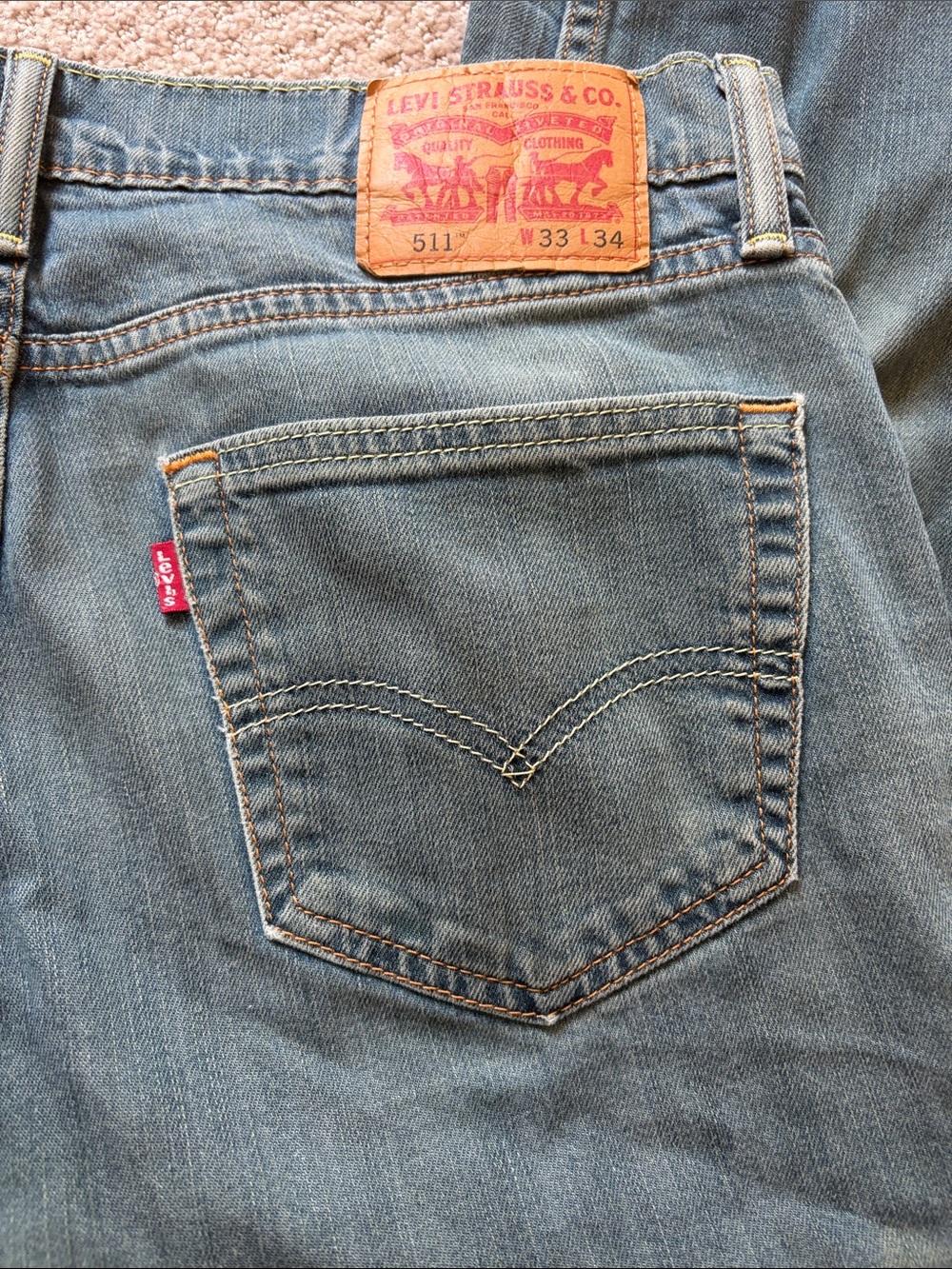 Levi's Men's Skinny Jeans in Light Blue Wash